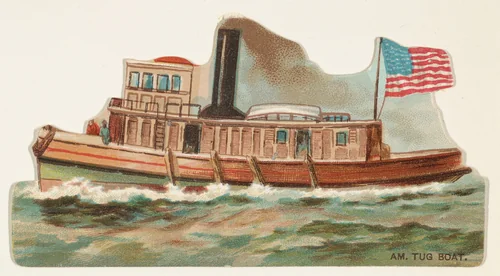 American Tugboat, from the Types of Vessels series (N139) issued by Duke Sons & Co. to promote Honest Long Cut Tobacco by W. Duke, Sons & Co., print, 1889