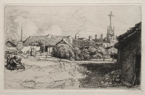 Le Calvaire, St. Jean-de-Mont by Auguste Louis Lepère, print, 1909