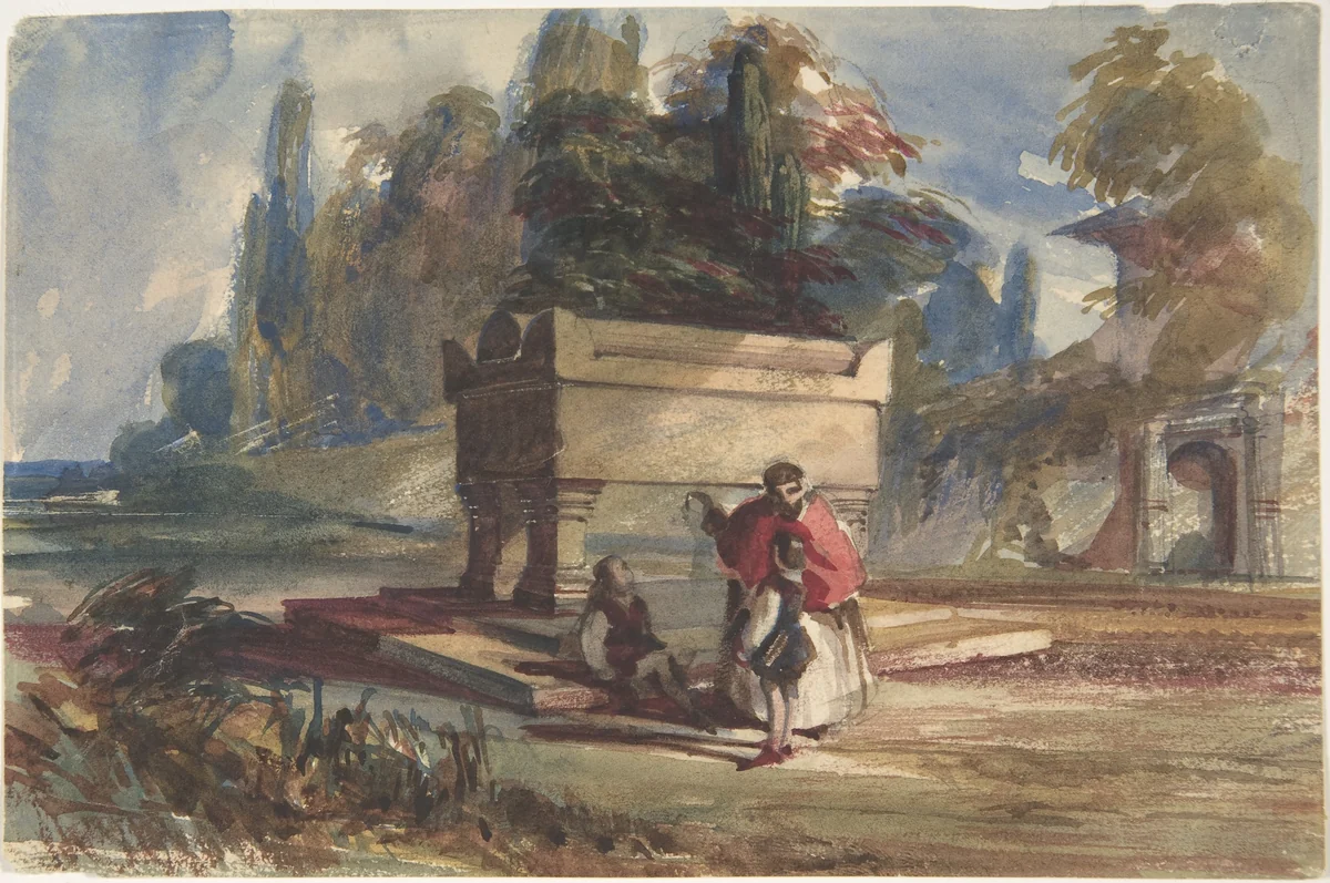 Oriental Scene by William James Müller, drawing, 1839-1849