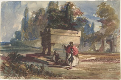 Oriental Scene by William James Müller, drawing, 1839-1849