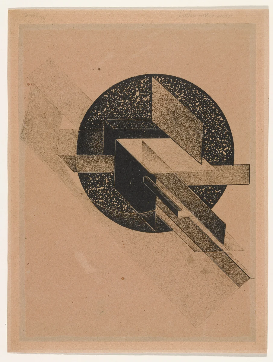 Axionometric Construction by Gustav Klutsis, print, 1921