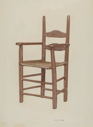 High-bottom High-back Armchair by Dorothy Johnson, index of american design, 1939