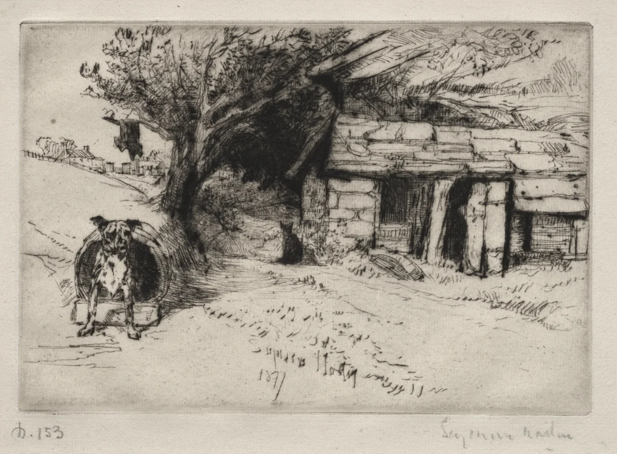 The Cabin by Francis Seymour-Haden, print, 1877