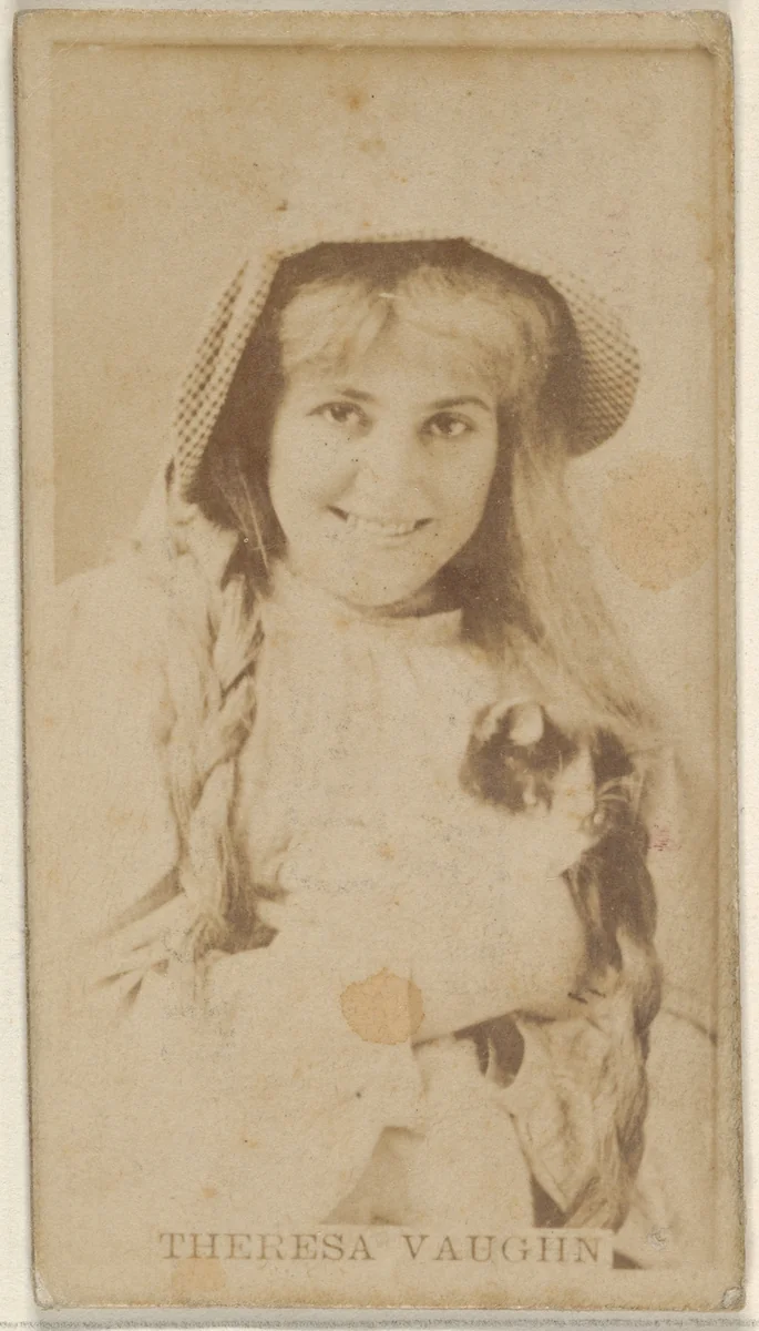 Theresa Vaughn, from the Actors and Actresses series (N45, Type 8) for Virginia Brights Cigarettes by Allen & Ginter, photograph, 1885-1891