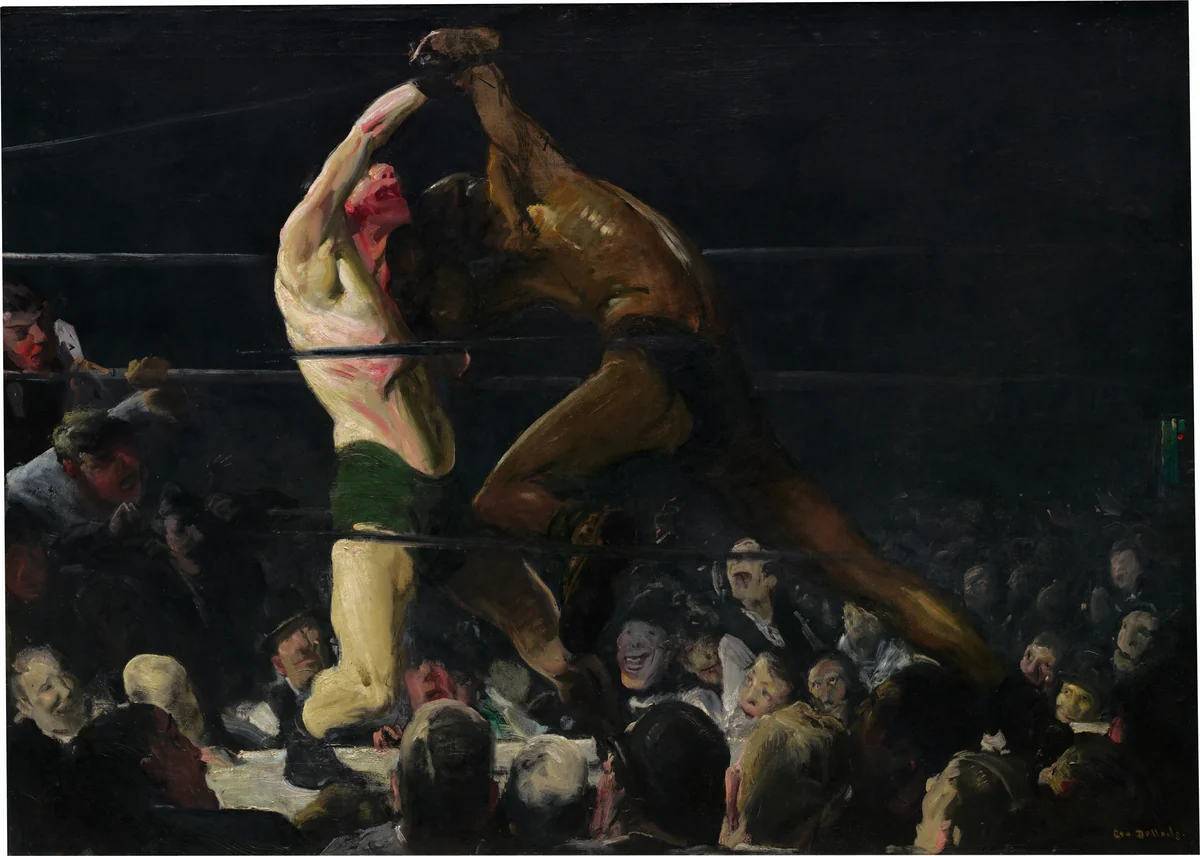 Both Members of This Club by George Bellows, painting, 1909