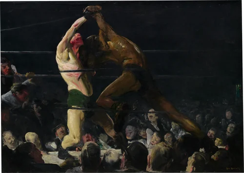Both Members of This Club by George Bellows, painting, 1909