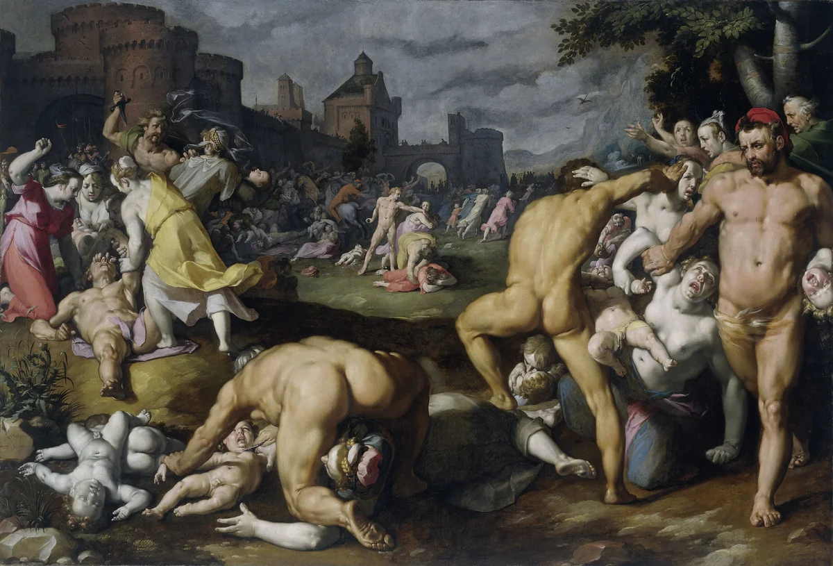 The Massacre of the Innocents by Cornelis Cornelisz. van Haarlem, painting, 1590