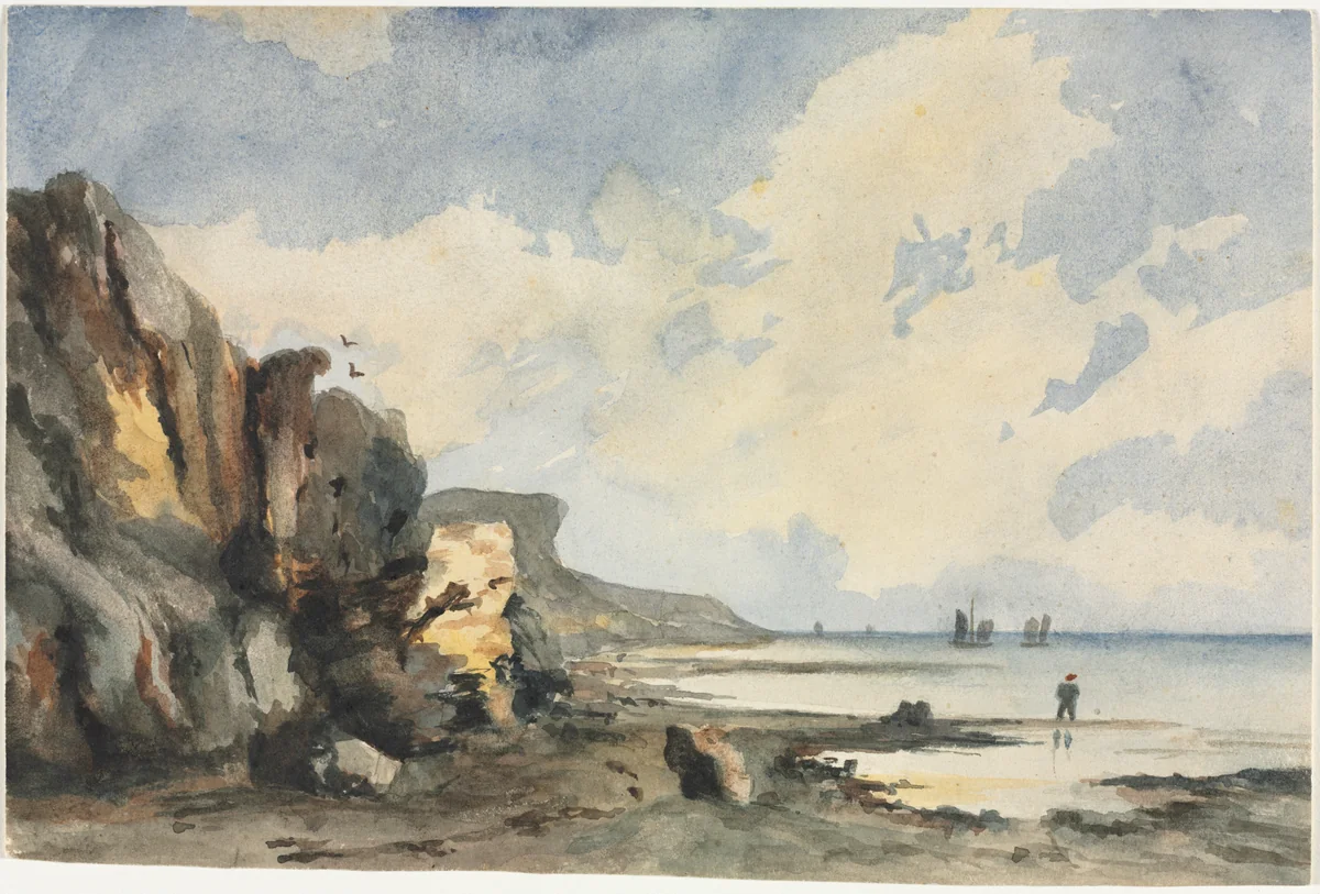 Coastal View by Thomas Churchyard, drawing, 1813-1865