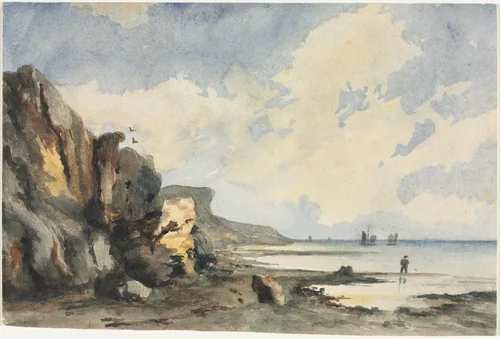 Coastal View by Thomas Churchyard, drawing, 1813-1865