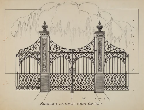 Iron Gates by Lucien Verbeke, index of american design, 1936