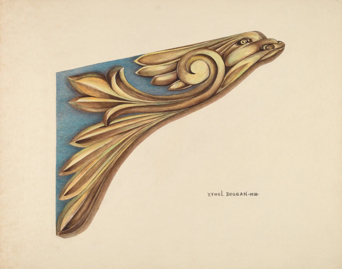 Figurehead from Yacht by Ethel Dougan, index of american design, 1938