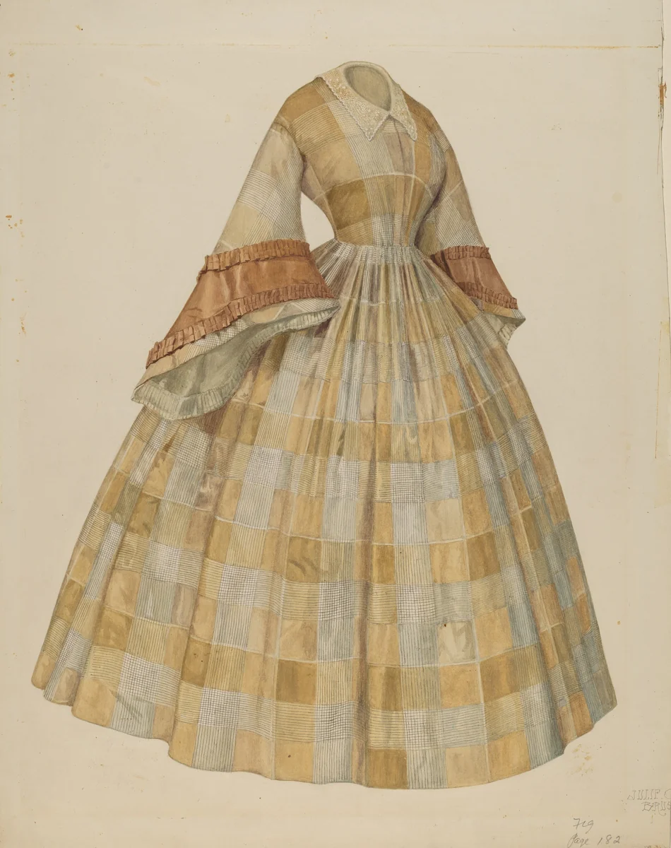 Dress by Julie C. Brush, index of american design, 1938