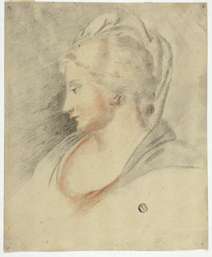 Profile Portrait of Woman by Unknown Artist, drawing, 1700-1799