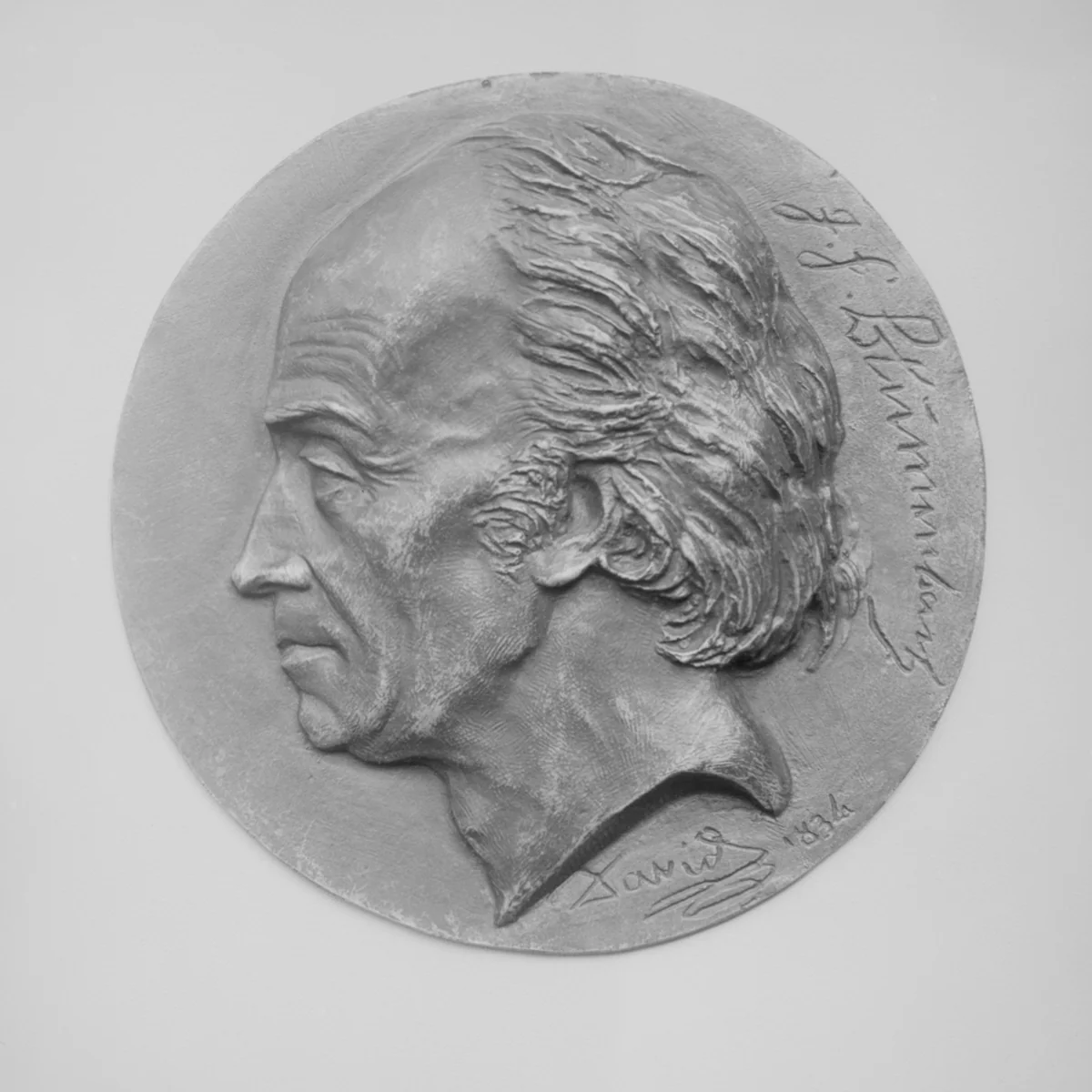 John Frederick Blumenbach (1752–1841), German physician and physiologist by Pierre-Jean David d'Angers, metalwork, 1834