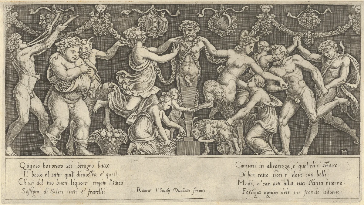 Sacrifice to Priapus, from "Speculum Romanae Magnificentiae" by Master of the Die, print, 1525-1560