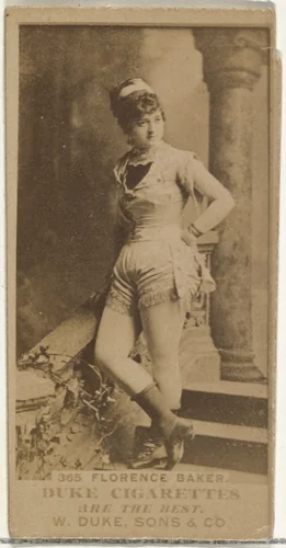 Card Number 365, Florence Baker, from the Actors and Actresses series (N145-7) issued by Duke Sons & Co. to promote Duke Cigarettes by W. Duke, Sons & Co., photograph, 1880-1889
