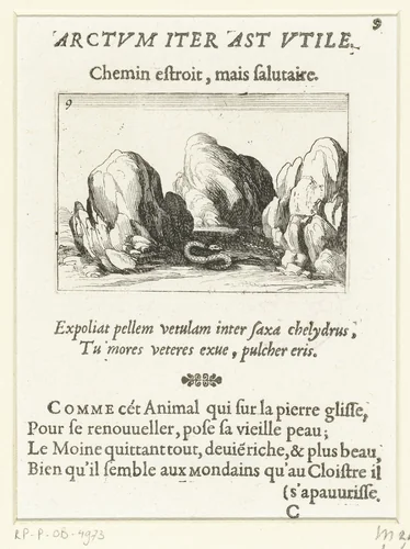 Vervellende slang by Jacques Callot, print, 1621-1635