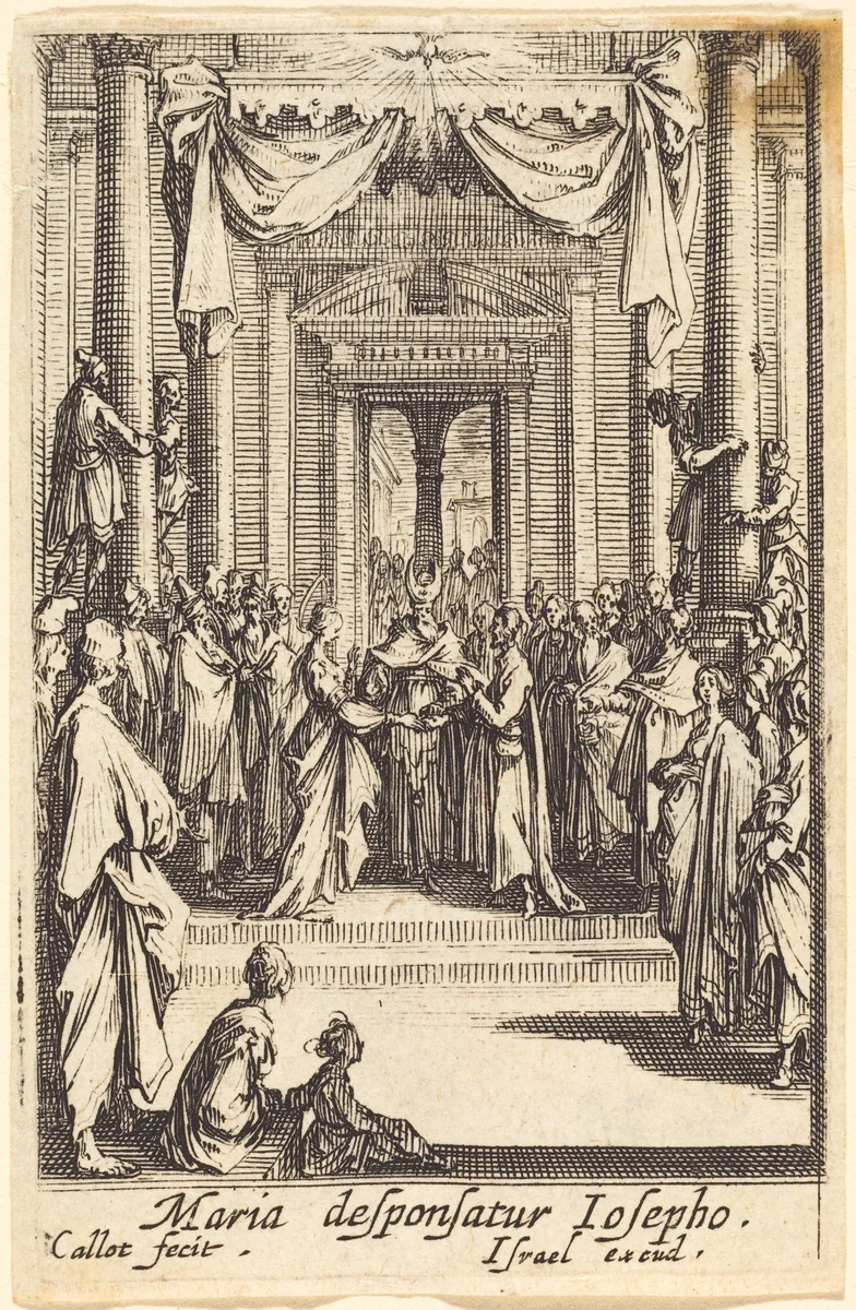 The Marriage of the Virgin by Jacques Callot, print, 1628-1638