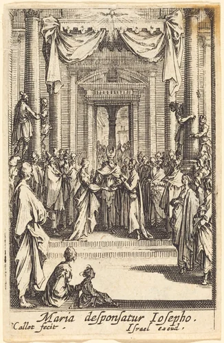 The Marriage of the Virgin by Jacques Callot, print, 1628-1638