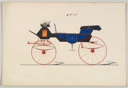 Design for Vis-à-vis/ Charabanc, no. 848 by Brewster & Co., drawing, 1850-1870