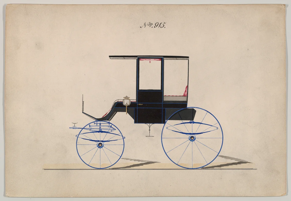 Rockaway #915 by Brewster & Co., drawing, 1870