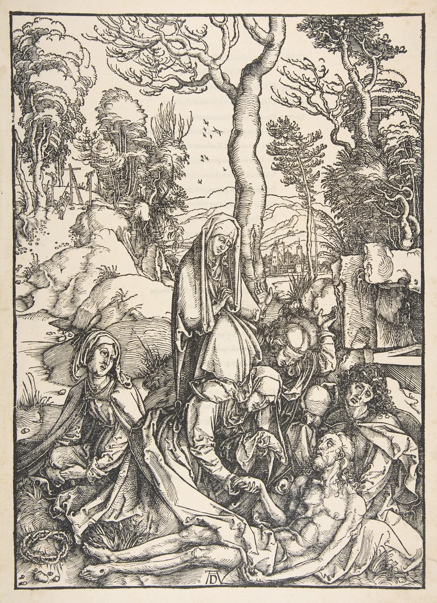 The Lamentation, from "The Large Passion" by Albrecht Dürer, print, 1511