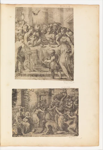 The Presentation in the Temple by Andrea Schiavone, print, 1510-1563