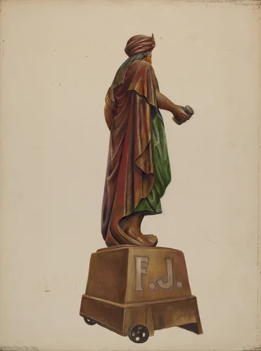 Cigar Store Figure by Walter Hochstrasser, index of american design, 1937