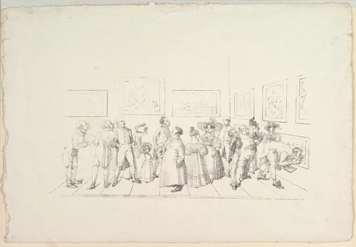 The Public at an Exhibition by Johann Gottfried Schadow, print, 1831