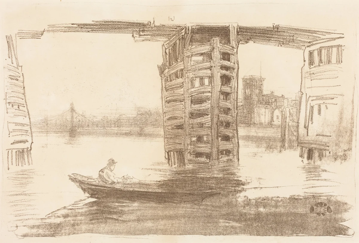 The Broad Bridge by James McNeill Whistler, print, 1878