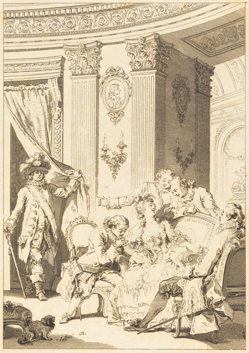 Le mari confesseur by Antoine-Jean Duclos, print, 1740-1813