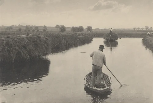 Quanting the Marsh Hay by Peter Henry Emerson, photograph, 1886