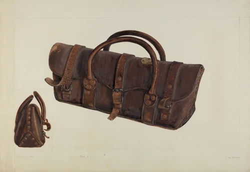 Oregon Boot Satchel by A.R. Tolman, index of american design, 1935-1942