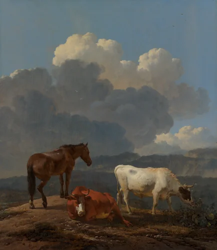 Italianate Landscape with Cattle by Karel Dujardin, painting, 1660
