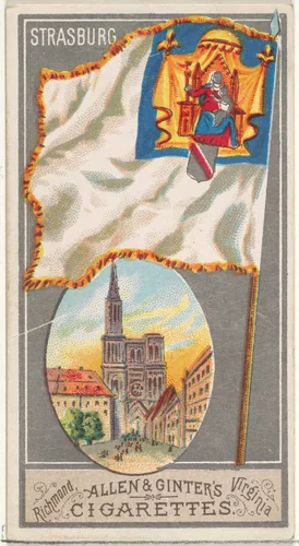 Strasburg, from the City Flags series (N6) for Allen & Ginter Cigarettes Brands by Allen & Ginter, print, 1887