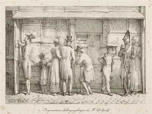 Imprimerie lithographique de F. Delpech (Lithographic Printing House of F. Delpech) by Carle Vernet, print, 1815-1825