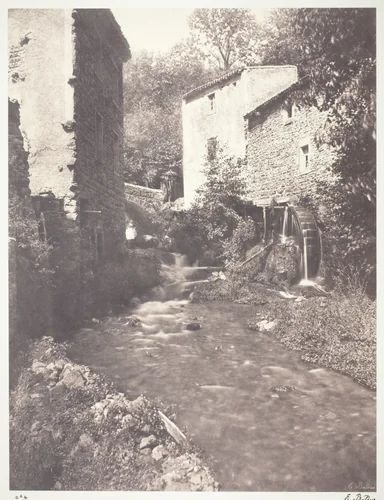 Moulins a eau en Auvergne by Édouard Baldus, photograph, 1852
