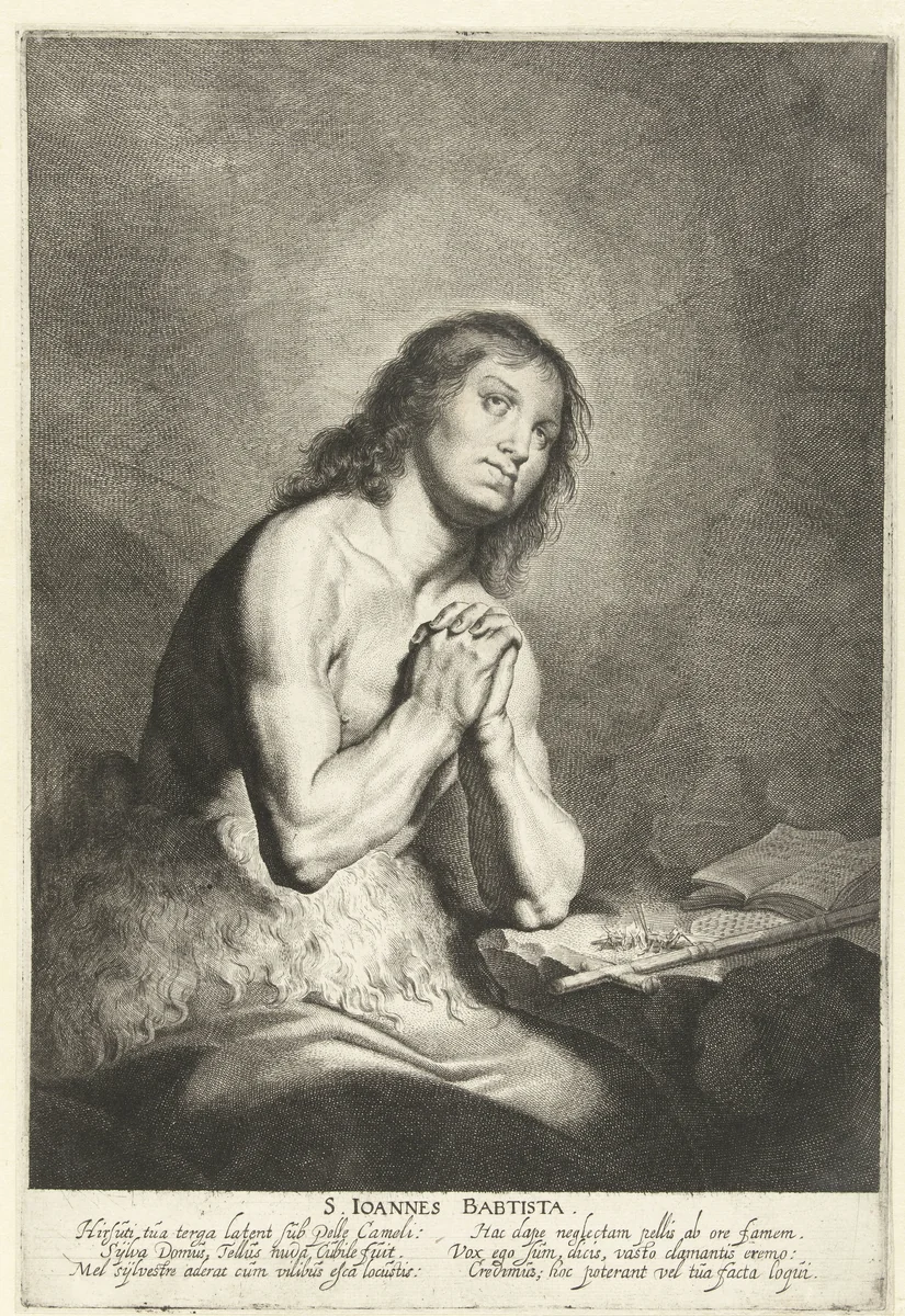 Heilige Johannes de Doper by Pieter Fransz de Grebber, print, 1610-1655