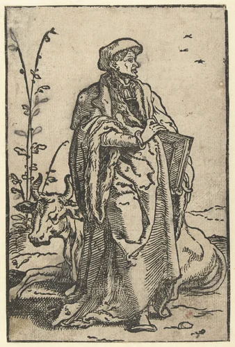 Evangelist Lucas by Jan Swart, print, 1510-1558