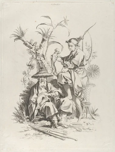 Touch by François Boucher, print, 1720-1770