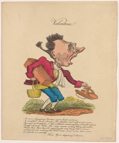Comic Valentine (Despising Valentine) by anonymous, other, 1815-1825