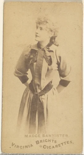 Madge Bannister, from the Actors and Actresses series (N45, Type 1) for Virginia Brights Cigarettes by Allen & Ginter, photograph, 1885-1891