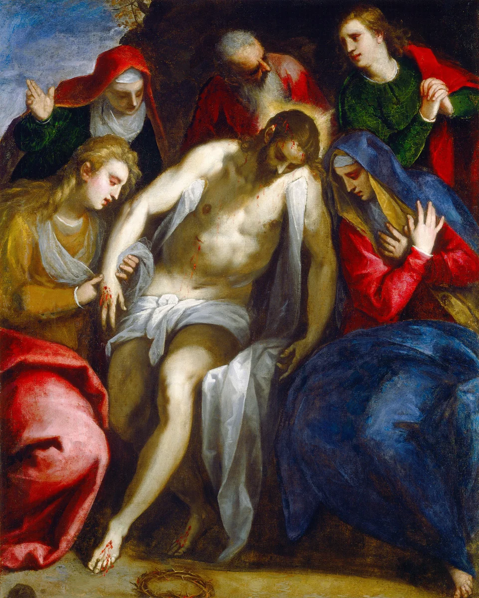 Lamentation by Jacopo Palma il Giovane, painting, 1620