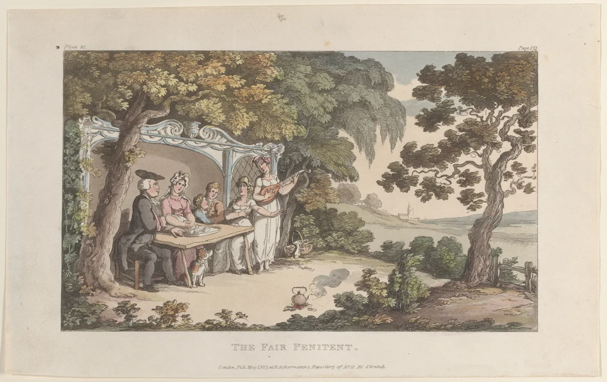 The Fair Penitent by Thomas Rowlandson, print, 1817
