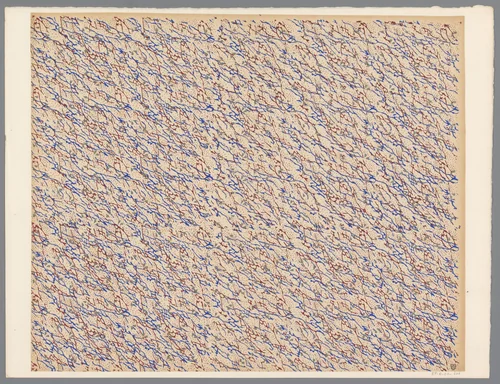 Blad met geaderd patroon by anonymous, print, 1800-1900