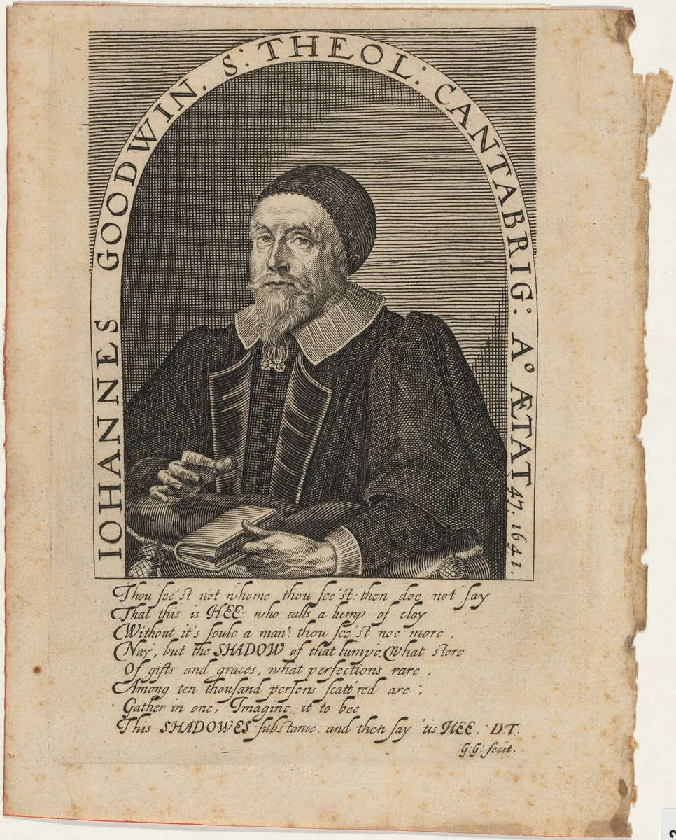 John Goodwin by George Glover, print, 1642