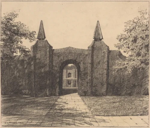 Topiary Archway by F. L. Griggs, drawing, 1910