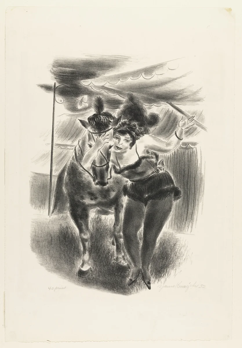 Before the Act by Yasuo Kuniyoshi, print, 1932