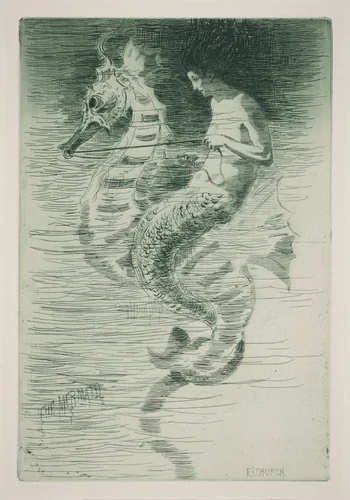 The Mermaid by Frederic Stuart Church, print, 1881