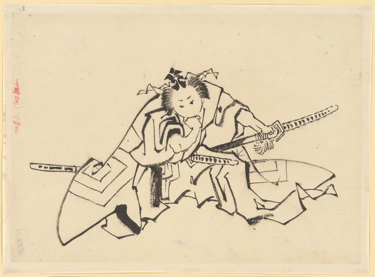 The Actor Danjuro as Shibaraku by Katsushika Hokusai (葛飾 北斎), painting, 1700-1899
